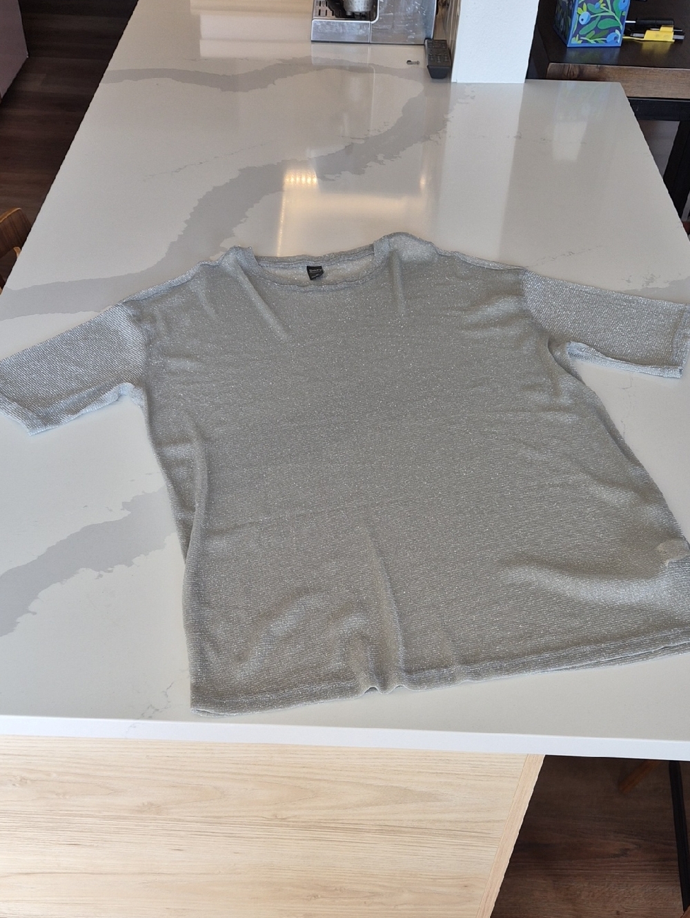 Dazy Silver Short Sleeve Women's Tee